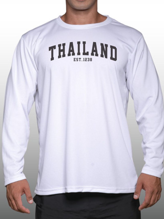 THAILAND เสื้อแขนยาวนักกล้าม  Men’s Bodybuilding Long Sleeve Athletic Gym Shirt