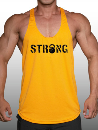 STRONG เสื้อกล้ามเพาะกายทรงคลาสสิค Bodybuilding Dry Fit Gym Tank Top