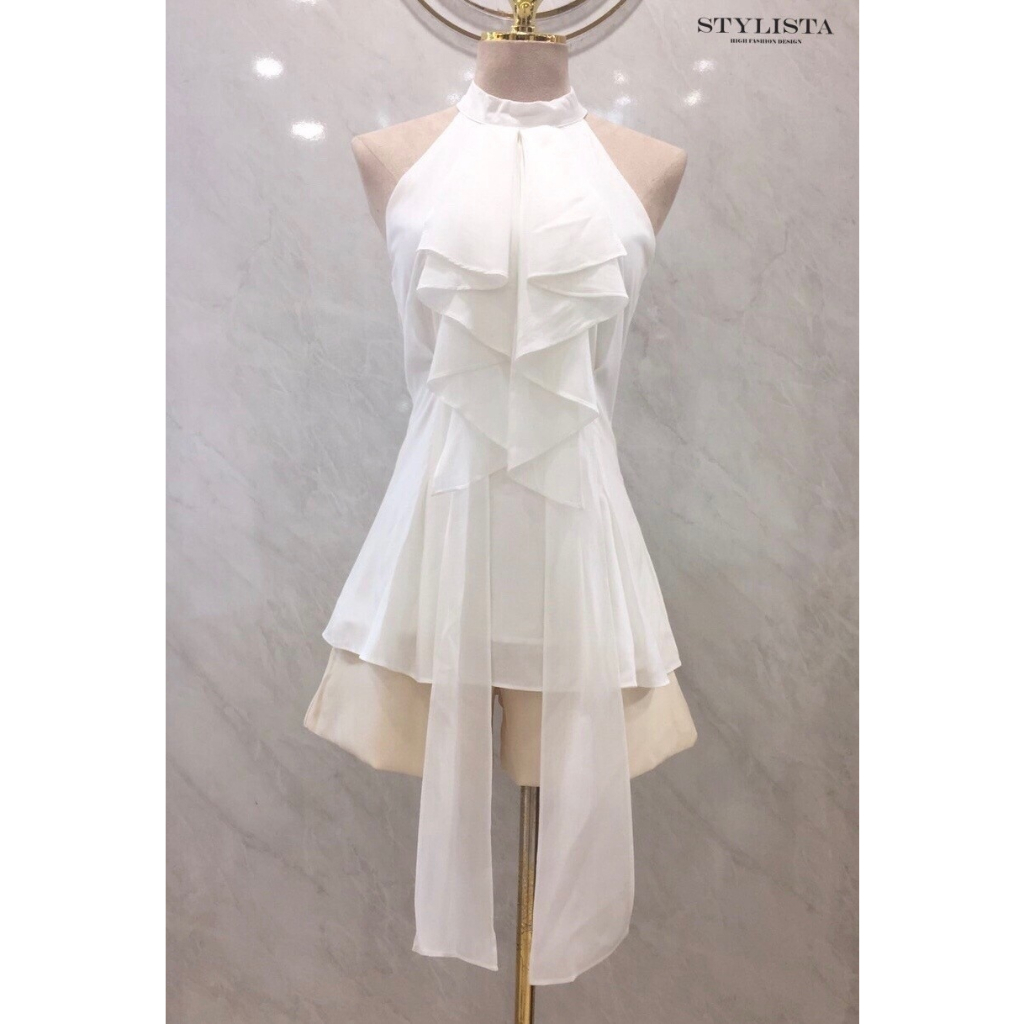 stylista-เซตเสื้อแขนกุดแต่งระบาย-กางเกงขาสั้น-รบกวนเช็คสต๊อกก่อนกดสั่งซื้อ