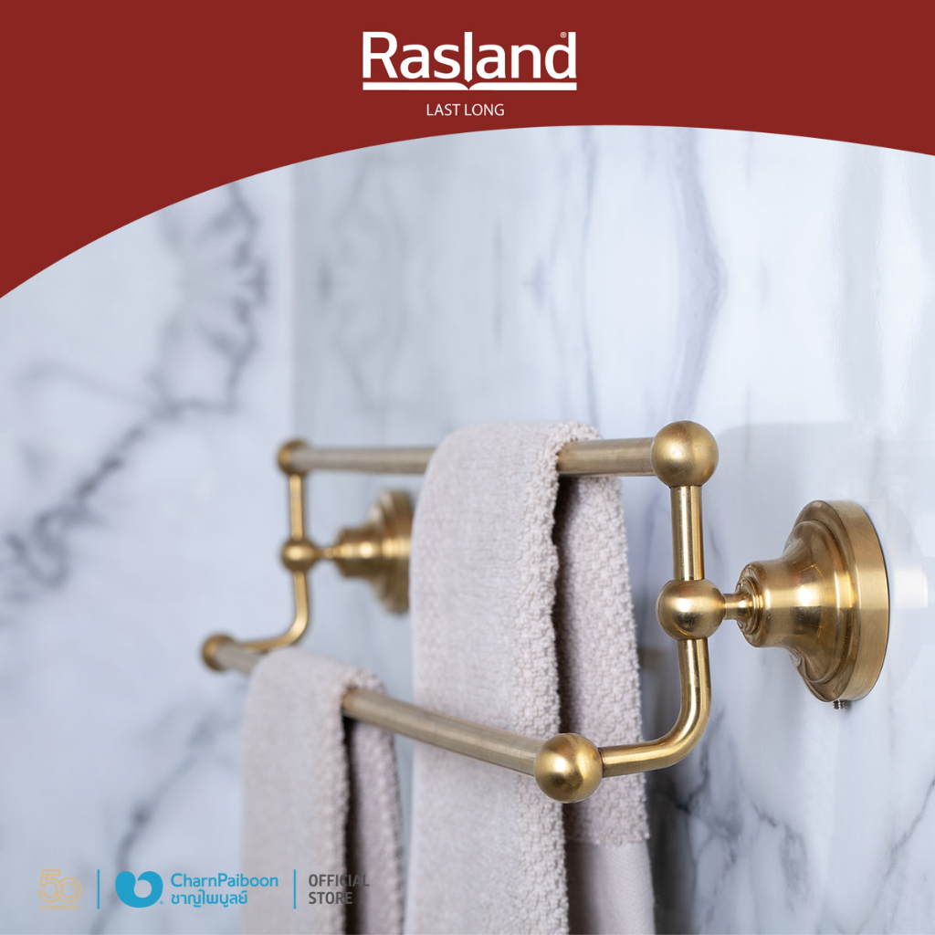 rasland-ราวพาดผ้าคู่-ยาว-60-ซม-matt-gold-ra-9519t01079mag