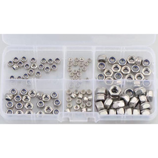 120PCS Hex Nut ประเภท M2-M6 304 สแตนเลส M2/M2.5/M3/M4/M5/M6