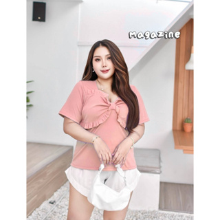 🎈Plussize เสื้อคนอ้วน🎈 🌷𝐁𝐮𝐬𝐭 อก : 44-52”ใส่ใด้ 🌷𝐋𝐞𝐧𝐠𝐭𝐡 ยาว : 26”