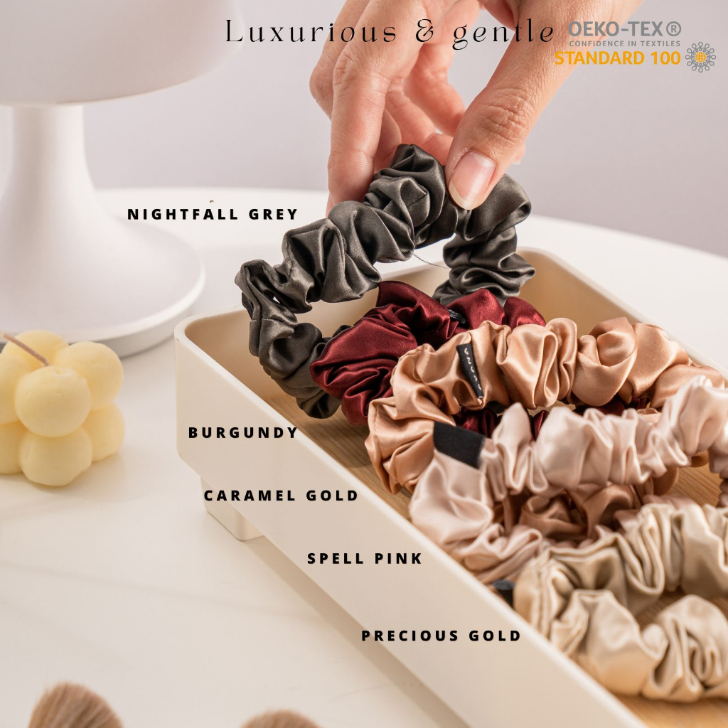 avana-luxe-mulberry-silk-scrunchies-22-momme-ยางรัดผมผ้าไหมถนอมเส้นผม