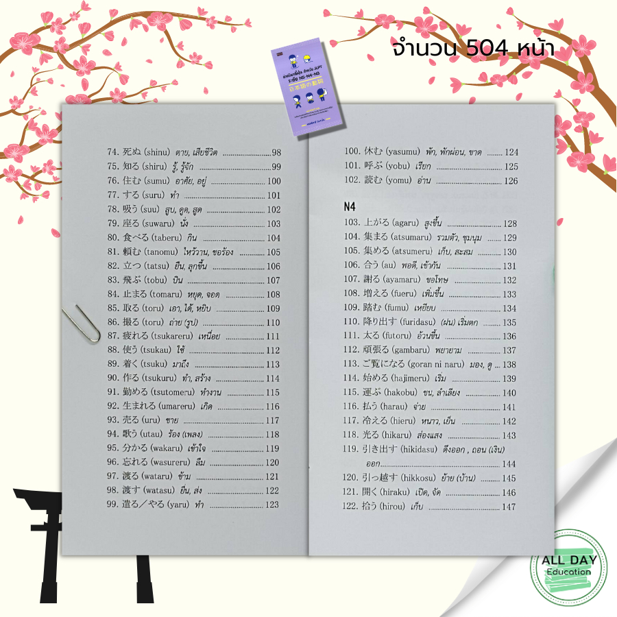 หนังสือ-คำกริยาญี่ปุ่น-สำหรับ-jlpt-ระดับ-n5-n4-n3-เรียนภาษาญี่ปุ่น-ภาษาญี่ปุ่น-คู่มือสอบวัดระดับภาษาญี่ปุ่น-ศัพท์ญี่ปุ่น