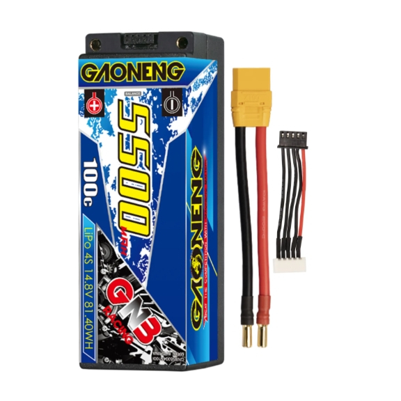 [แบตเตอรี่ 4เซล] GNB 4S 14.8V 5500mAh 100C 5mm Bullet Hard Case LiPo