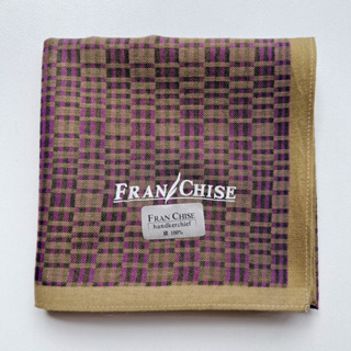ผ้าเช็ดหน้าวินเทจผู้ชาย FRAN CHISE แบรนด์เนมแท้ 💯%