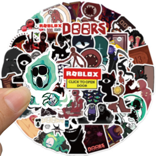 พร้อมส่ง!! Roblox Doors Hotel วิดีโอเกม 50แผ่น กันน้ำ สติ๊กเกอร์ ใช้ซ้ำได้ กระโปรงหลังรถ โทรศัพท์มือ Sticker