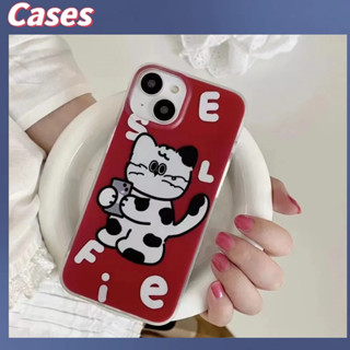 คูปองเคลม🎀เคสไอโ case for iphone 11 12 แมวการ์ตูนน่ารัก รสชาติ เคส 14 13 12 11 pro max เคสโทรศัพท์เคลือบ