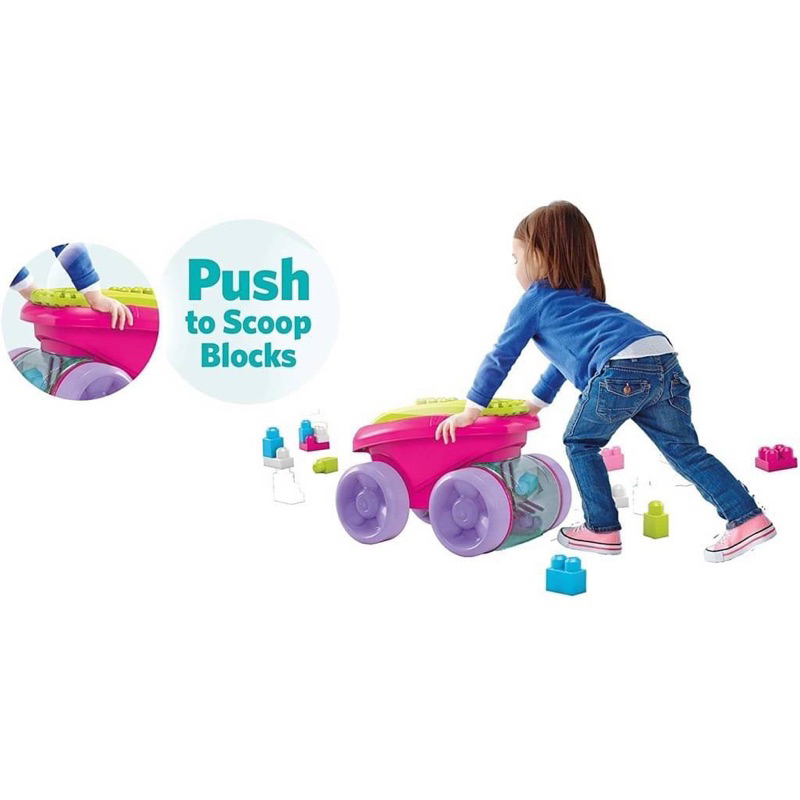 mega-bloks-first-builders-block-scooping-wagon-ของแท้-รถตัวต่อ-รถต่อบล็อค-รถลาก-รถของเล่น