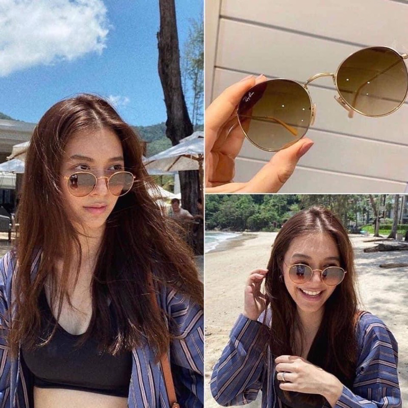 ผ่อน0-แว่นกันแดด-ทรงยอดนิยม-rayban-rb3447-112-51-size-50mm-เลนส์สีชา-ขอบทอง