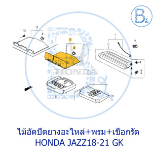 **อะไหล่แท้** ไม้อัดปิดยางอะไหล่+พรม+เชือกรัด HONDA JAZZ18-21 GK