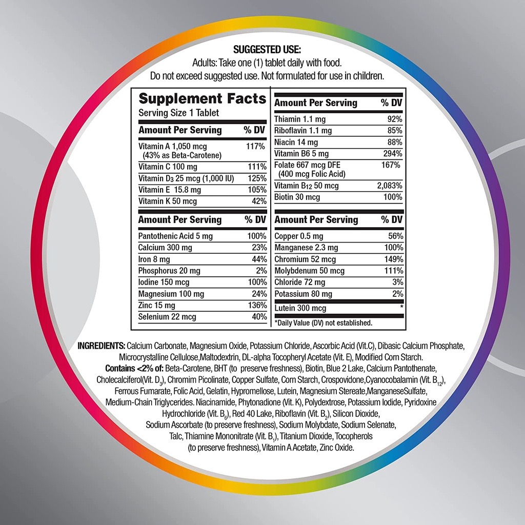 centrum-silver-multivitamin-50-woman-100-tablets-multimineral-usa-วิตามิน-อาหารเสริมหลายชั้น-ผู้หญิงอายุมากกว่า-50-ปี