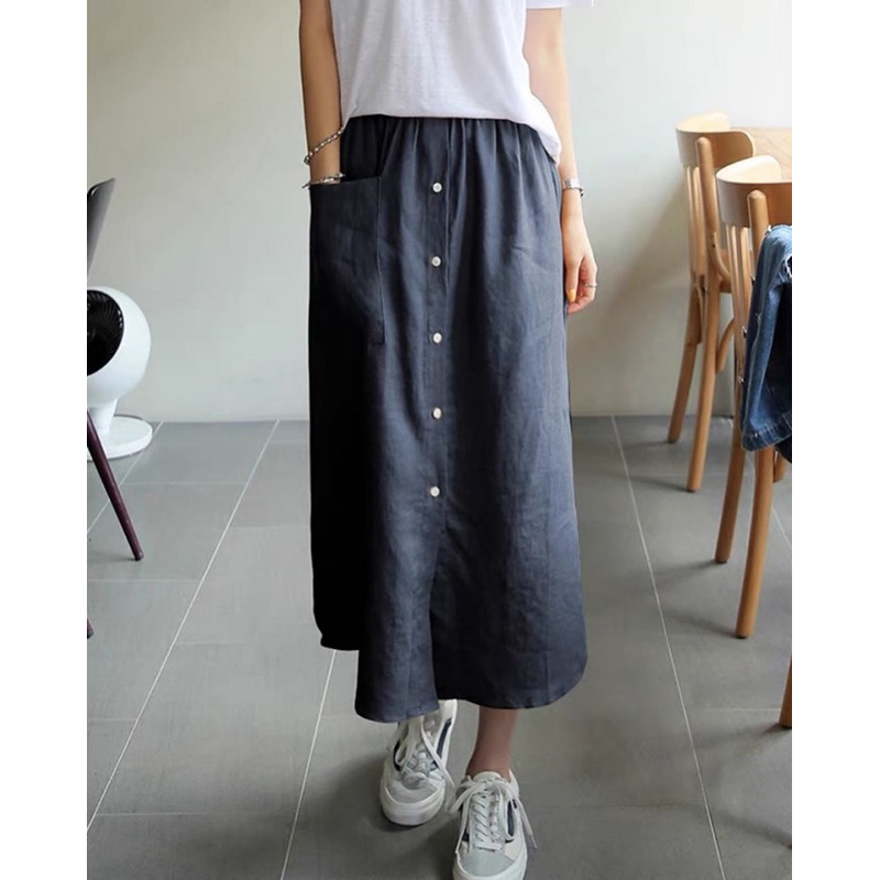 coco-skirt-กระโปรงกระดุม-pre-order