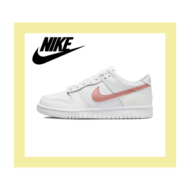 รองเท้าผ้าใบ-nike-dunk-low-retro-casual-low-top-แท้-100-รองเท้าผ้าใบสีขาวสีชมพู