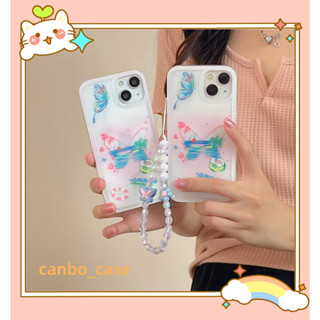 🎁ส่งของขวัญ🎁เคสไอโฟน สำหรับ 11 14 for iPhone Case 13 12 Pro Max น่ารัก น่าสนใจ โซ่มุก กันกระแทก เคสนิ่ม เคสโทรศัพท์