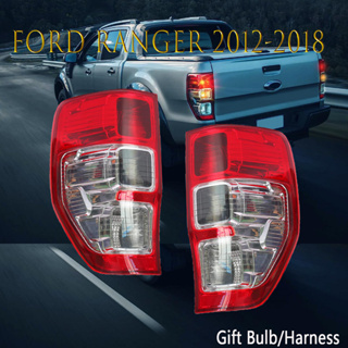 ไฟท้าย for Ford Ranger 2012-2018 ฟอร์ด เรนเจอร์ ปี ไฟท้าย พร้อมขั้ว และหลอดไฟ Tail light Tail lamp Ford