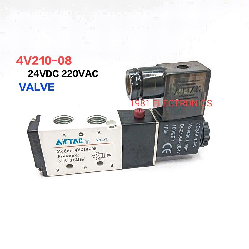 โซลินอยล์วาว์ลขนาด-2หุน-valve-model-4v210-08-แหล่งจ่ายมี-24vdc-220vac