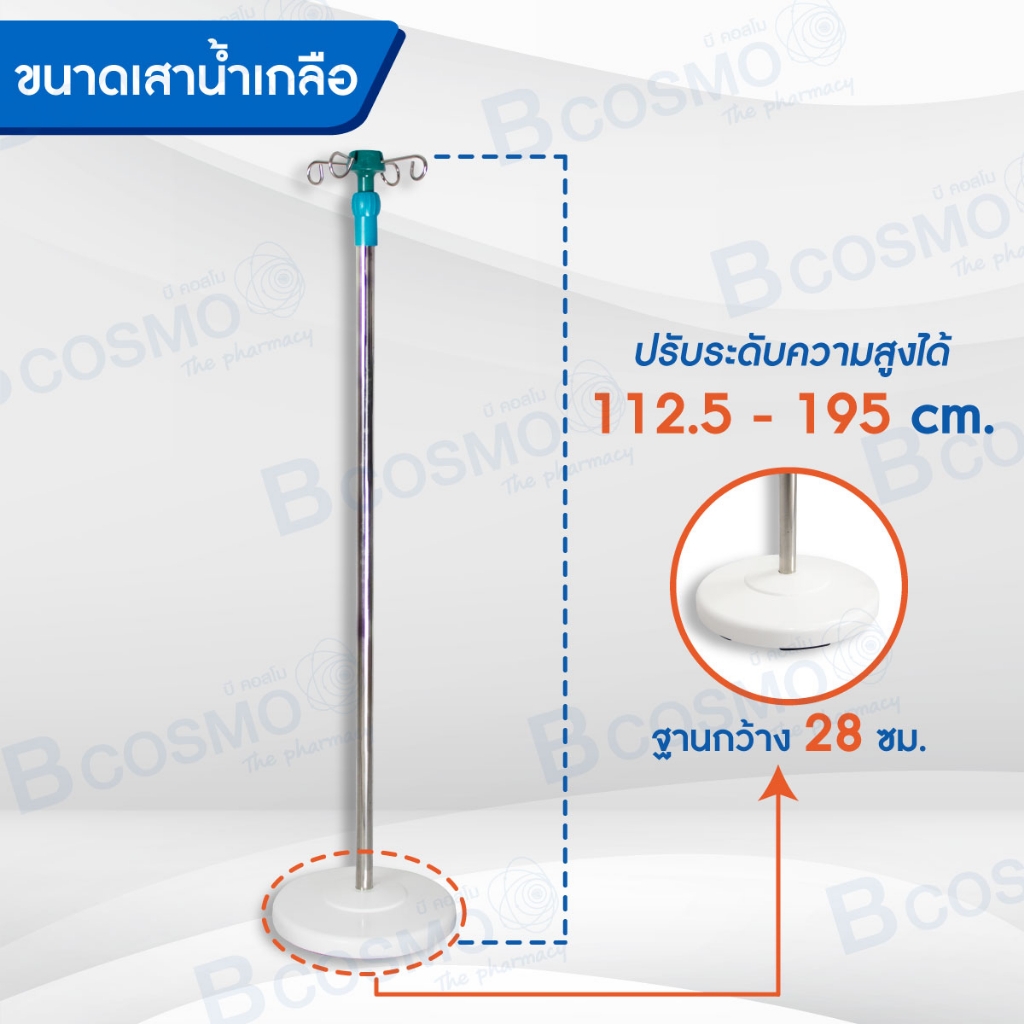 เสาน้ำเกลือ-4-หู-สีเขียว-ฐานกลมสีขาว-เสาน้ำเกลือสแตนเลส-เสาสแตนเลส-สำหรับแขวนน้ำเกลือหรือถุงอาหาร