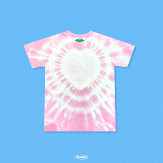 DADDY | Daddie tie dye tee เสื้อมัดย้อม สกรีนลาย Daddie สีชมพูขาว