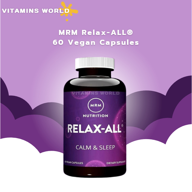 ลดความเครียดเรื้อรังและความตึงเครียด MRM RelaxALL®, 60 Vegan Capsules