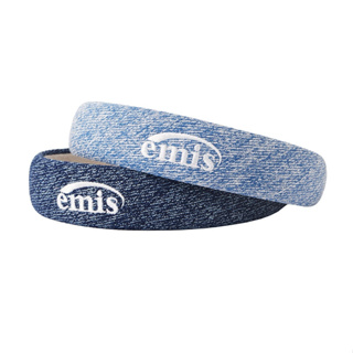 Emis New Logo Denim Hairband / Wide Hairpin (Light Blue Denim, Dark Blue Denim)