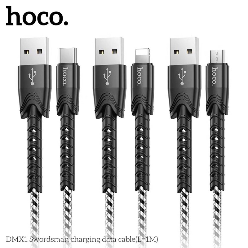 มาใหม่-hoco-dmx1-สายชาร์จ-3a-premium-quick-charging-exquisite-amp-practical-data-cable-for-typec-micro