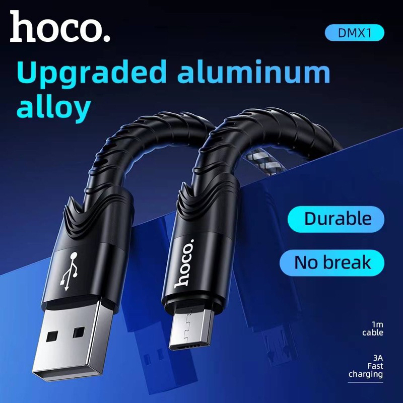 มาใหม่-hoco-dmx1-สายชาร์จ-3a-premium-quick-charging-exquisite-amp-practical-data-cable-for-typec-micro