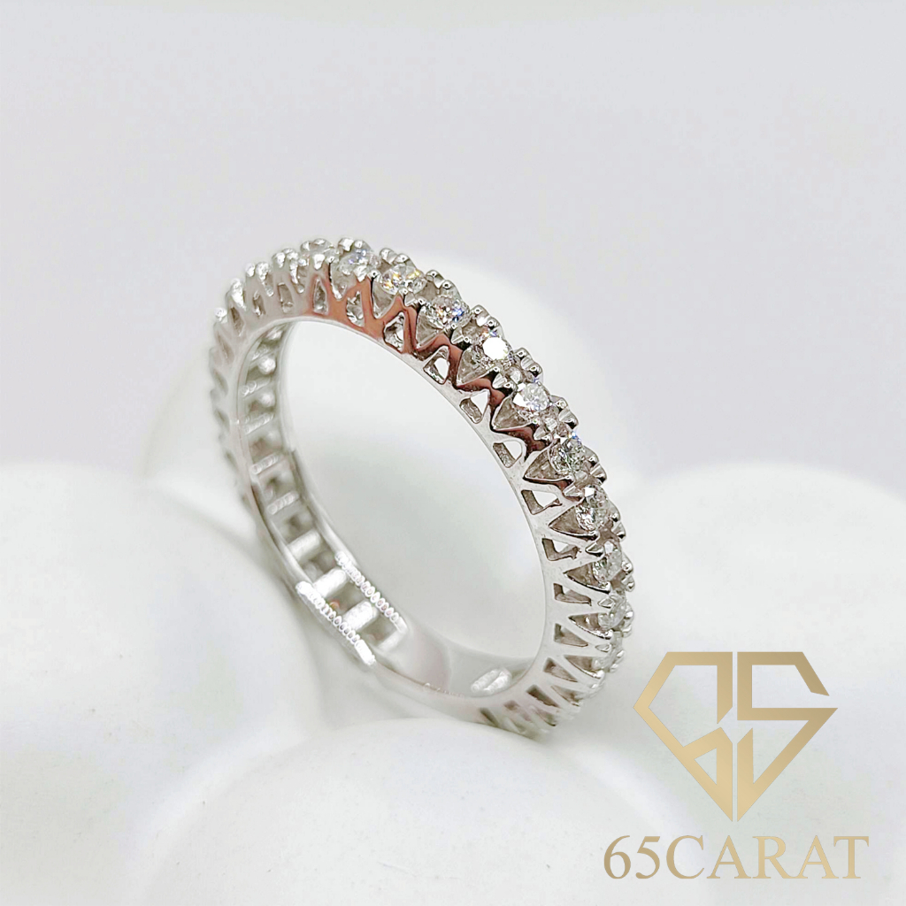 65carat-แหวนเพชรแท้-แหวนแถวรอบนิ้ว-eternity-ring-เพชรเบลเยี่ยมคัท-0-49-กะรัต