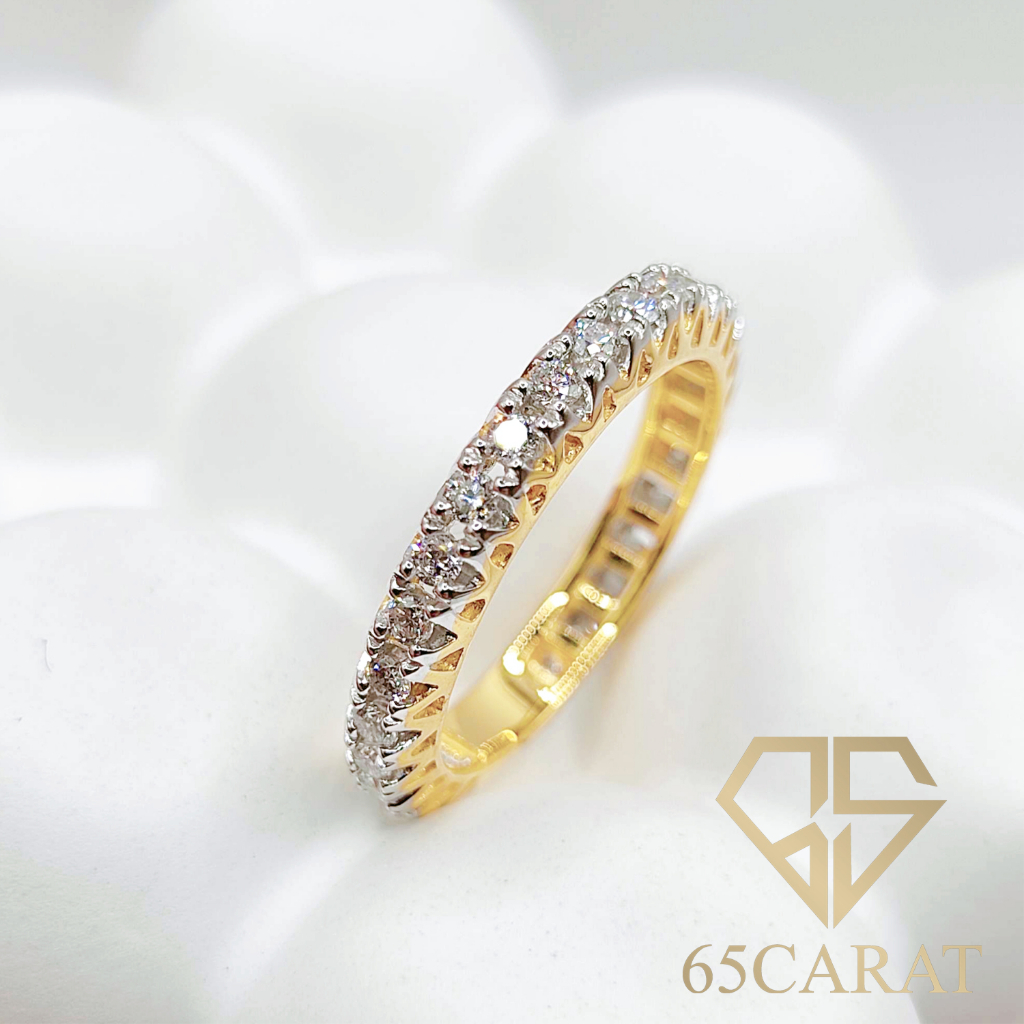 65carat-แหวนเพชรแท้-แหวนแถวรอบนิ้ว-eternity-ring-เพชรเบลเยี่ยมคัท-0-49-กะรัต