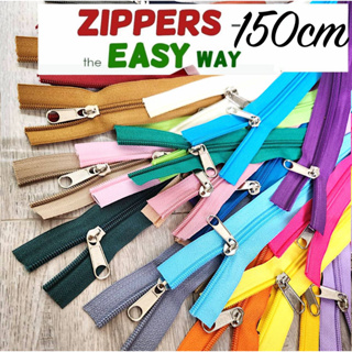 150cm #5 Zip ซิป (มีให้เลือกหลายสี) ซิปตัด ซิปไนล่อน ซิปพลาสติก ซิปหลา ฟันเบอร์ 5 (สินค้าพร้อมส่งจากไทย)