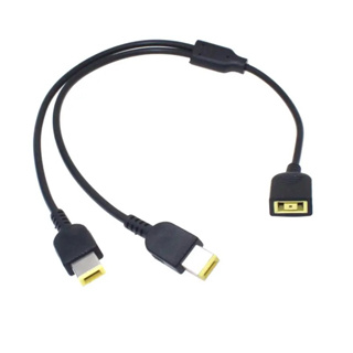 DCปลั๊กชายไปยัง2คู่USB Jack JackหญิงY Splitter Hubสายเคเบิลอะแดปเตอร์สำหรับLenovo ThinkpadสำหรับThinkPad x1คาร์บอน