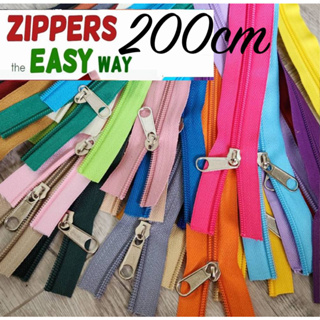 200cm #5 Zip ซิป (มีให้เลือกหลายสี) ซิปตัด ซิปไนล่อน ซิปพลาสติก ซิปหลา ฟันเบอร์ 5 (สินค้าพร้อมส่งจากไทย)