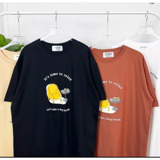 เสื้อยืด Oversize แบรนด์ Anywear ®️ ลาย It’s time to relax