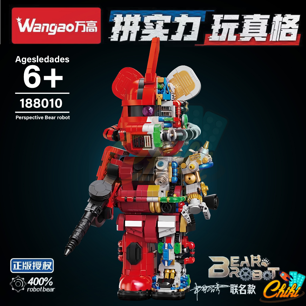 ตัวต่อ-wangao188010-bear-robot-แบบริค-โรบอร์ท-zaku-mechanical-robot-ขนาดเท่ากับ-400