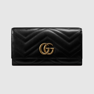 กุชชี่👜Gucci GG Marmont long wallet สุภาพสตรี/ซองใส่การ์ด/กระเป๋าใส่เหรียญ/