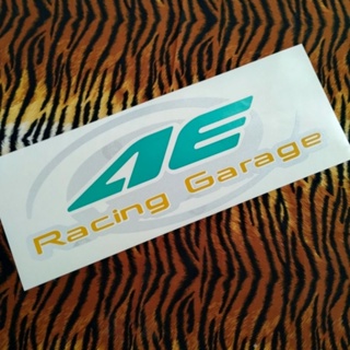 สติ๊กสติ๊กเกอร์ AE Racing​ garage สะท้อนแสง ผลิตจากสติ๊กเกอร์ 3m แท้ ทนแดดทนฝน สีไม่ซีด ขนาดยาว 30 ซม สูง 12 ซม​