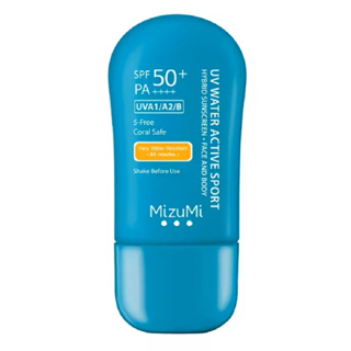 Mizumi Uv Water Active Sport Face And Body Sunscreen Spf50+ Pa++++ 40G มิซึมิ ยูวี วอเตอร์ แอคทีฟ สปอร์ต เซรั่มกันแดดผิวหน้าและผิวกาย Spf50+ Pa++++ 40กรัม