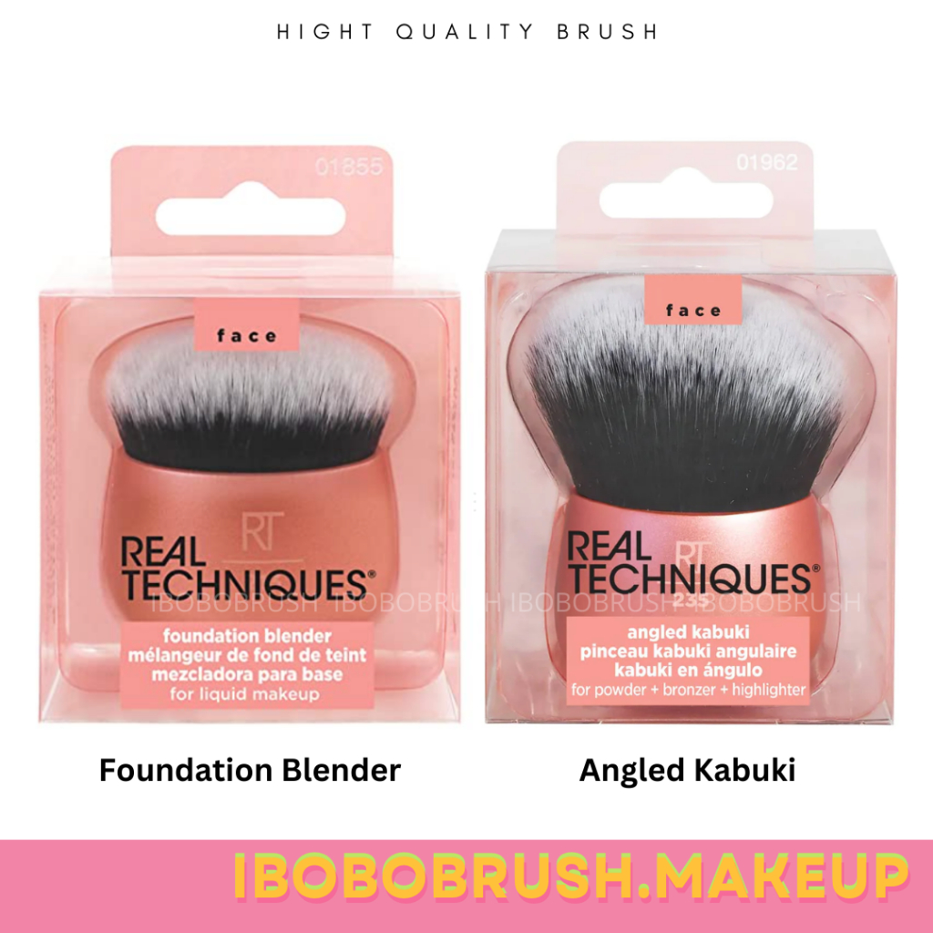 REAL TECHNIQUES Foundation Blender/ Angled Kabuki Makeup Brush Shopee
