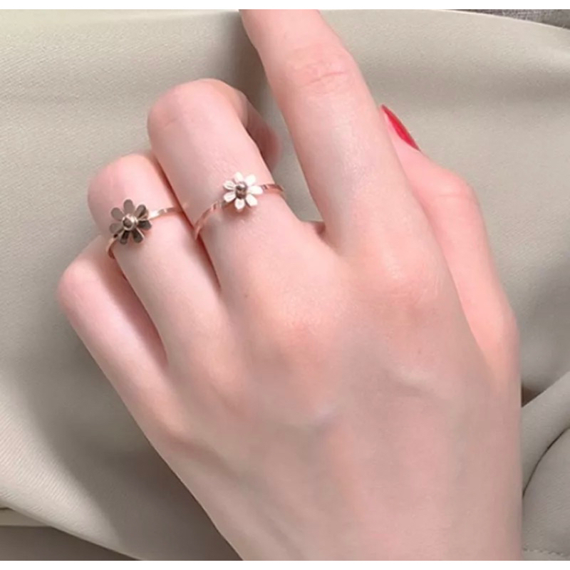 lovely-ring-stanless-steel-แหวนดอกเดซี่-แหวนเรียบงานน่ารักมากสแตนเลส-ไม่ลอกไม่ดำ-งานสวยน่ารัก-พร้อมส่งจากไทย