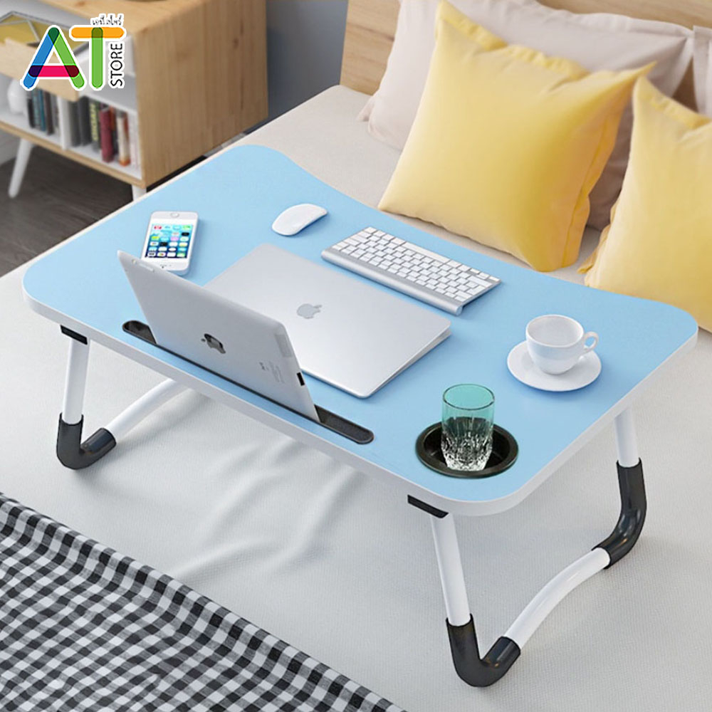 ภาพหน้าปกสินค้ารุ่นฮิต โต๊ะวางคอมพิวเตอร์ โต๊ะเขียนหนังสือ computer table แบบมีที่วางแก้ว โต๊ะพับได้ (28-287) จากร้าน at.store01 บน Shopee