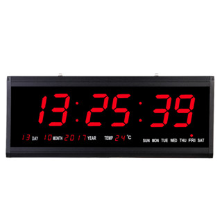 นาฬิกาดิจิตอล (JH4819) 48x19x4.5cm นาฬิกา ตั้งโต๊ะ LED DIGITAL CLOCK นาฬิกาแขวน นาฬิกาตั้งโต๊ะ