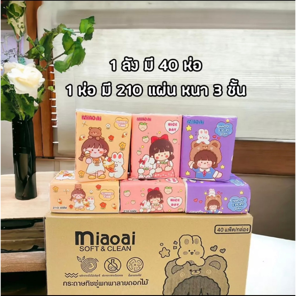 กระดาษทิชชู่-1-ลังมี-40-พร้อมส่ง-ทิชชู่ยกลัง-40-ห่อ-ทิชชู่ทำความสะอาด-นุ่ม-ราคาถูกคุณภาพดี