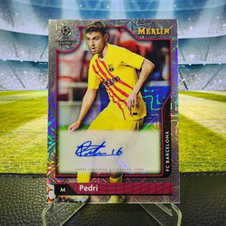 PEDRI ลายเซ็นต์ 22/99 การ์ดฟุตบอล TOPPS MERIN 2022