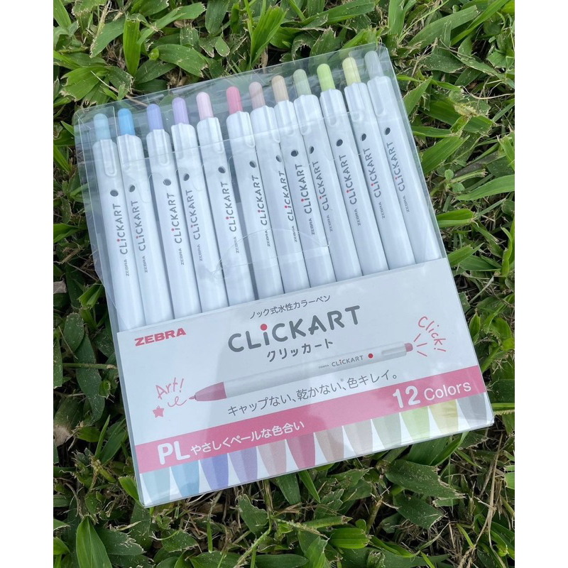 new-pastel-colors-the-zebra-clickart-retractable-marker-pen-0-6mm-fine-point-from-japan