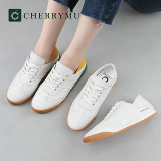 CHERRYMU รุ่น CM70 รองเท้าหนังสนีกเกอร์ รองเท้าผ้าใบ Audrey sneakers