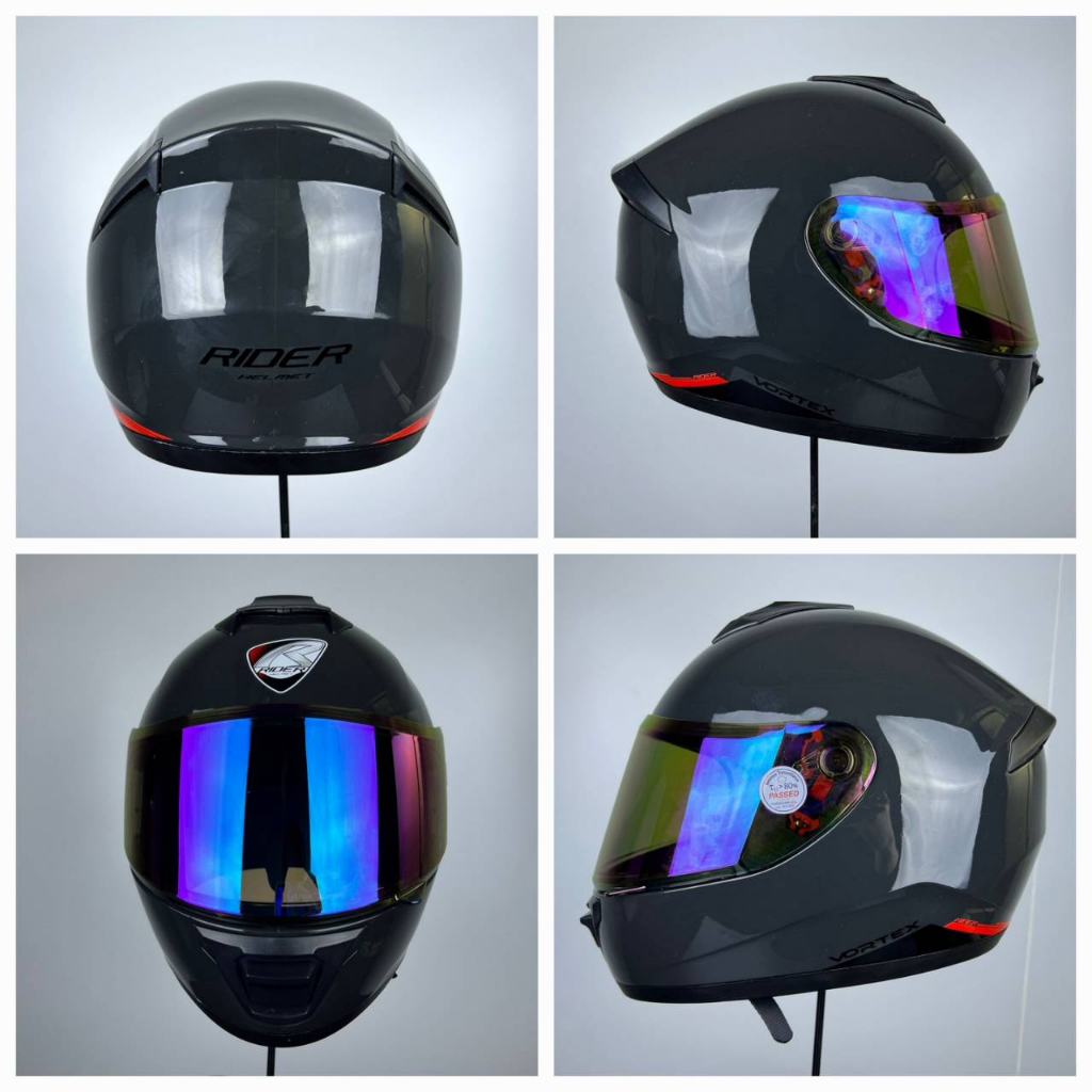 หมวกกันน็อค Rider รุ่น Vortex เต็มใบ น้ำหนักเบา (M,L,XL) ลายใหม่ล่าสุด ...