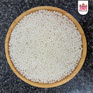Sprinkles White  น้ำตาลแต่งเค้ก สีขาว (500กรัม) ขนาด 4มิล 7มิล 10มิล