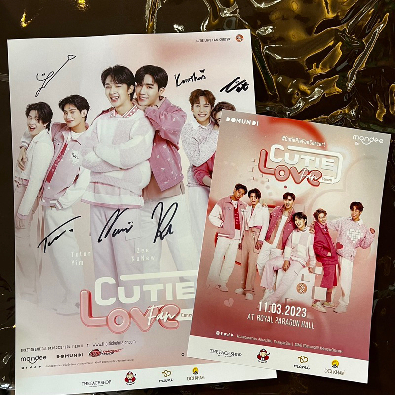 พร้อมส่ง-zeenunew-real-sign-poster-ลายเซ็นสดซีนุนิว