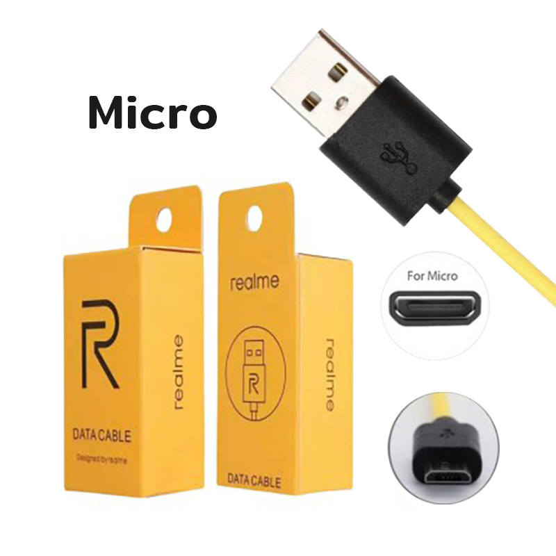 สายชาร์จ Realme data Cable 2.1A ชาร์จด่วน ใช้สำหรับ Type C และ Micro ...