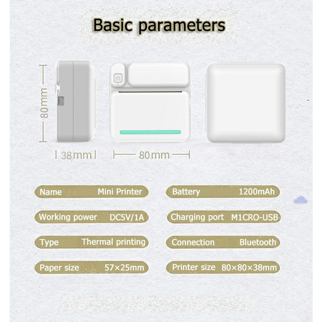 เครื่องปริ้นพกพา-พิมพ์สติกเกอร์-printer-เครื่องปริ้นสติ๊กเกอร์